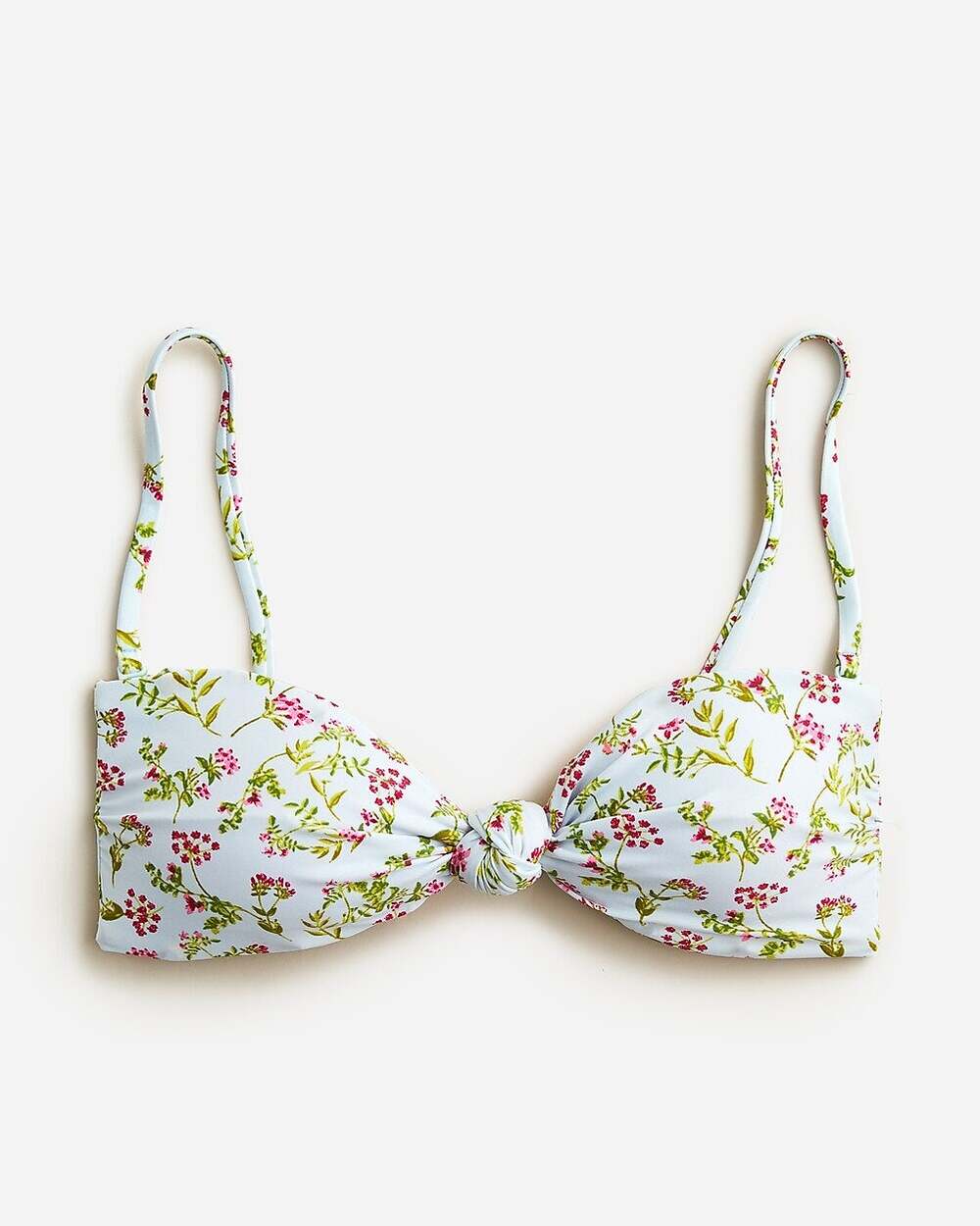 New NWT J. Crew Floral Knot Bandeau Bikini Swim Bathing Suit Top Women's Size 3X